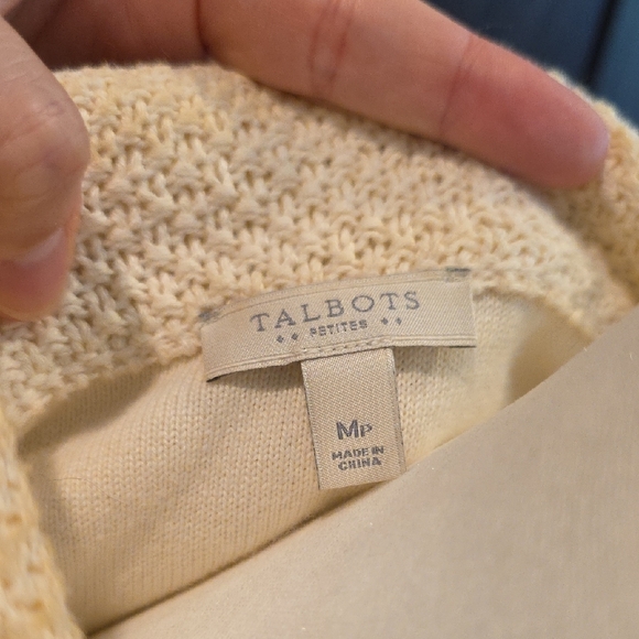 Talbots Women's Cream Sweater Vest - Picture 4 of 6